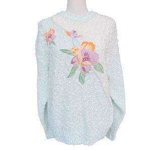 Carolina Bay Floral Embroidered Sweater